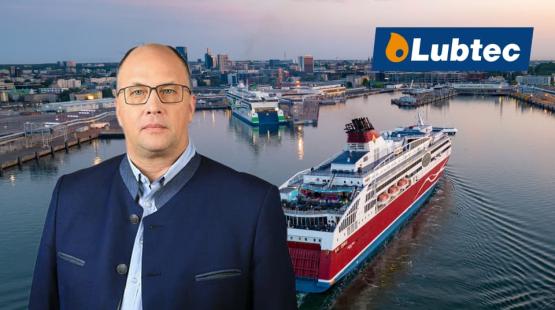 (c) TotalEnergies AdobeStock Jaanus Lember the CEO and founder of Lubtec with logo and harbor in background
