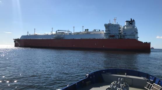 ©TotalEnergies Picture of the LNG tanker Celsius Canberra taken from a barge
