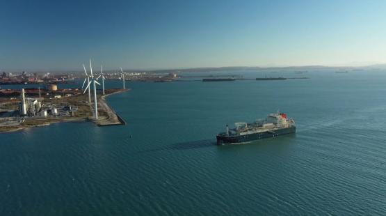 © Drone-Pictures Gaz Agility LNG Bunkering Barge Entering Marseille Port