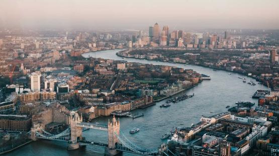 Aerial view on London